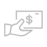 a hand holding an envelope with a dollar sign on it