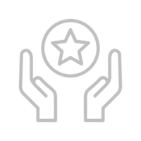 a person holding a star in their hands